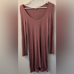 Charlotte Russe Mauve Long Sleeve Dress